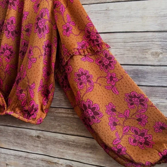 Jessica Simpson Blouse Women’s Size Medium Floral Marisol Long Sleeve NWT - Picture 3 of 6